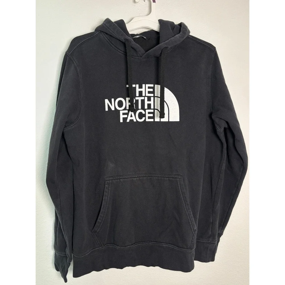 The North‎ Face Mens Black Logo Pullover Hoodie Sweatshirt Size Large NF0A3X9I